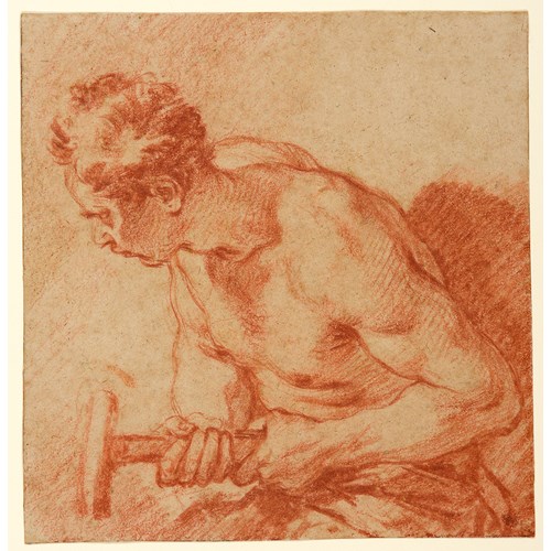 Study of a Male Nude Holding a Hammer